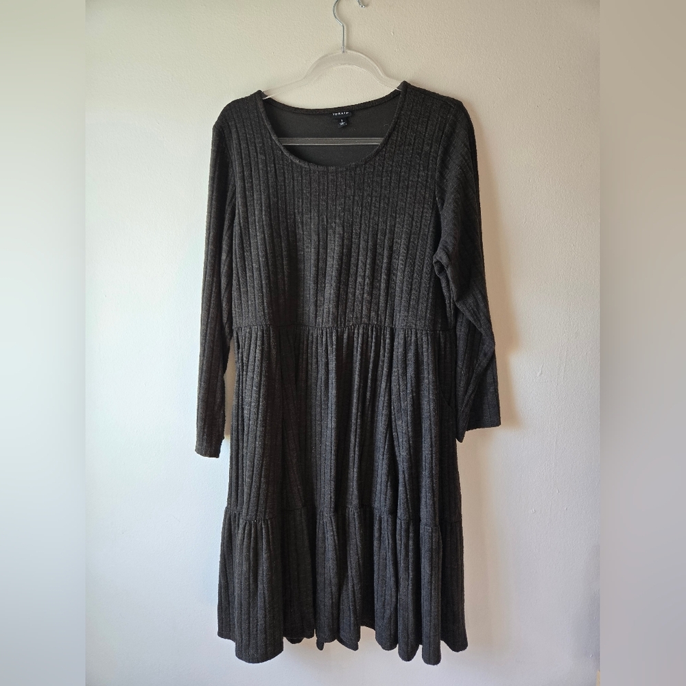 Torrid Green Long Sleeve Dress Ribbed